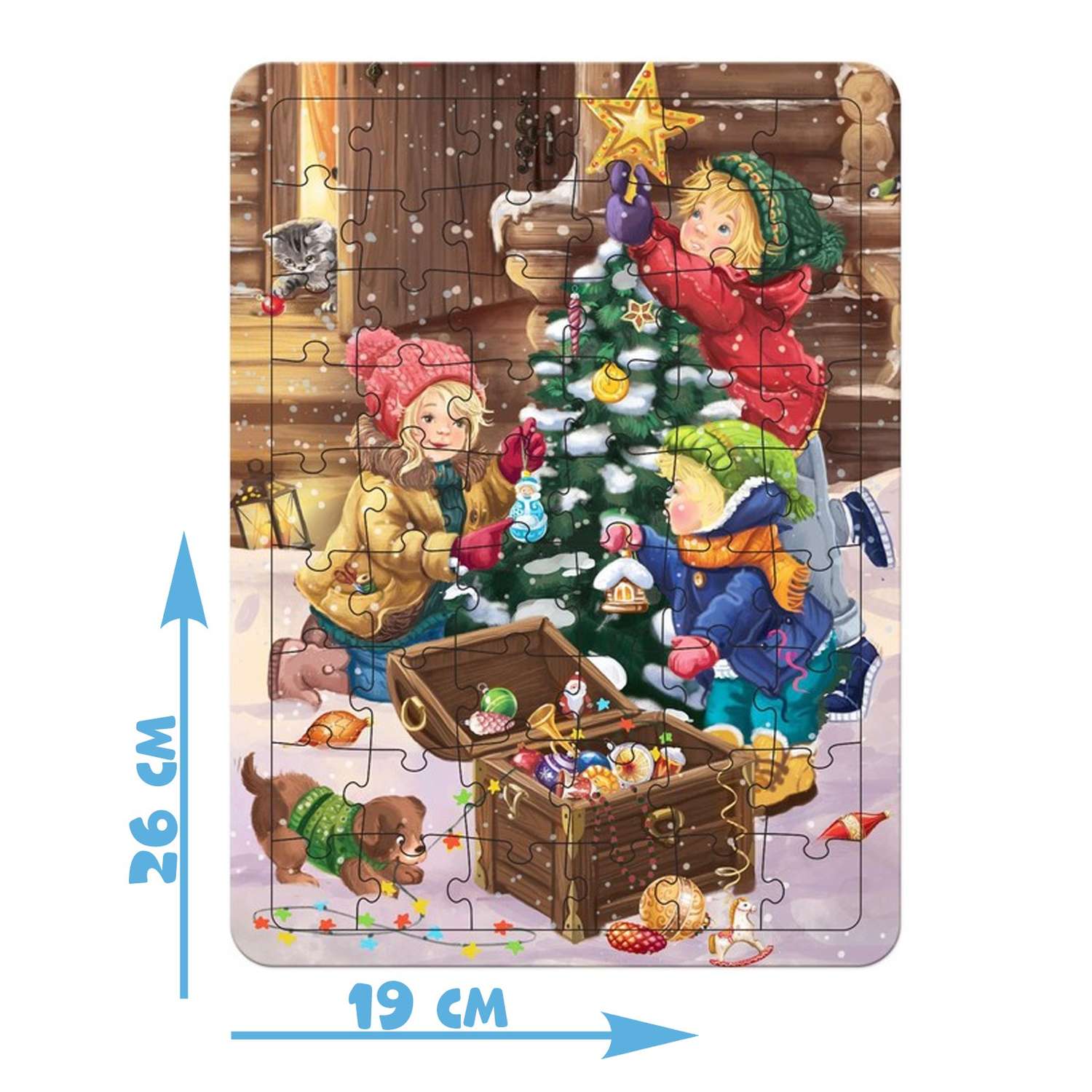 Набор пазлов Puzzle Time в рамке «Здравствуй Новый год» 35 42 54 детали - фото 3