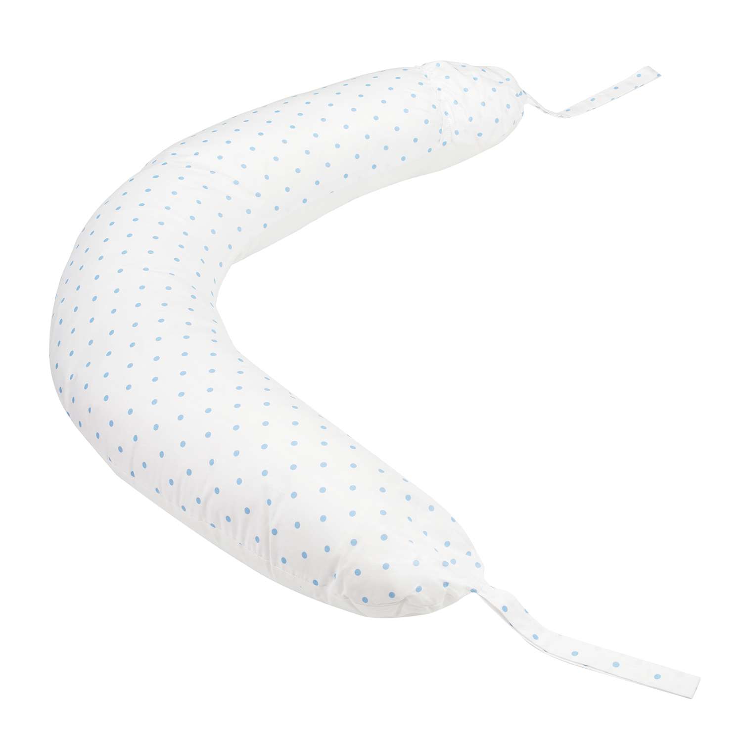 Подушка для беременных ROXY-KIDS U-образная Премиум цвет белый в голубой горох - фото 2