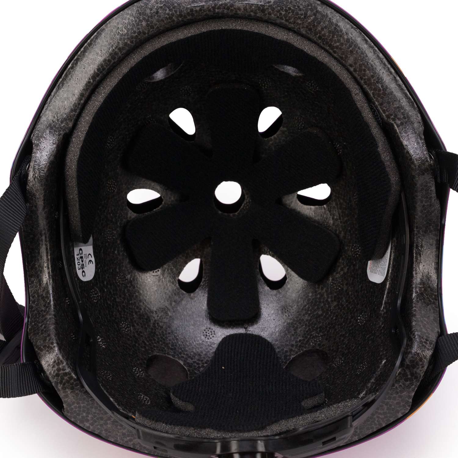 Шлем защитный SXRide YXHEM05 фиолетовый с рисунком граффити размер S 47-53 см - фото 2