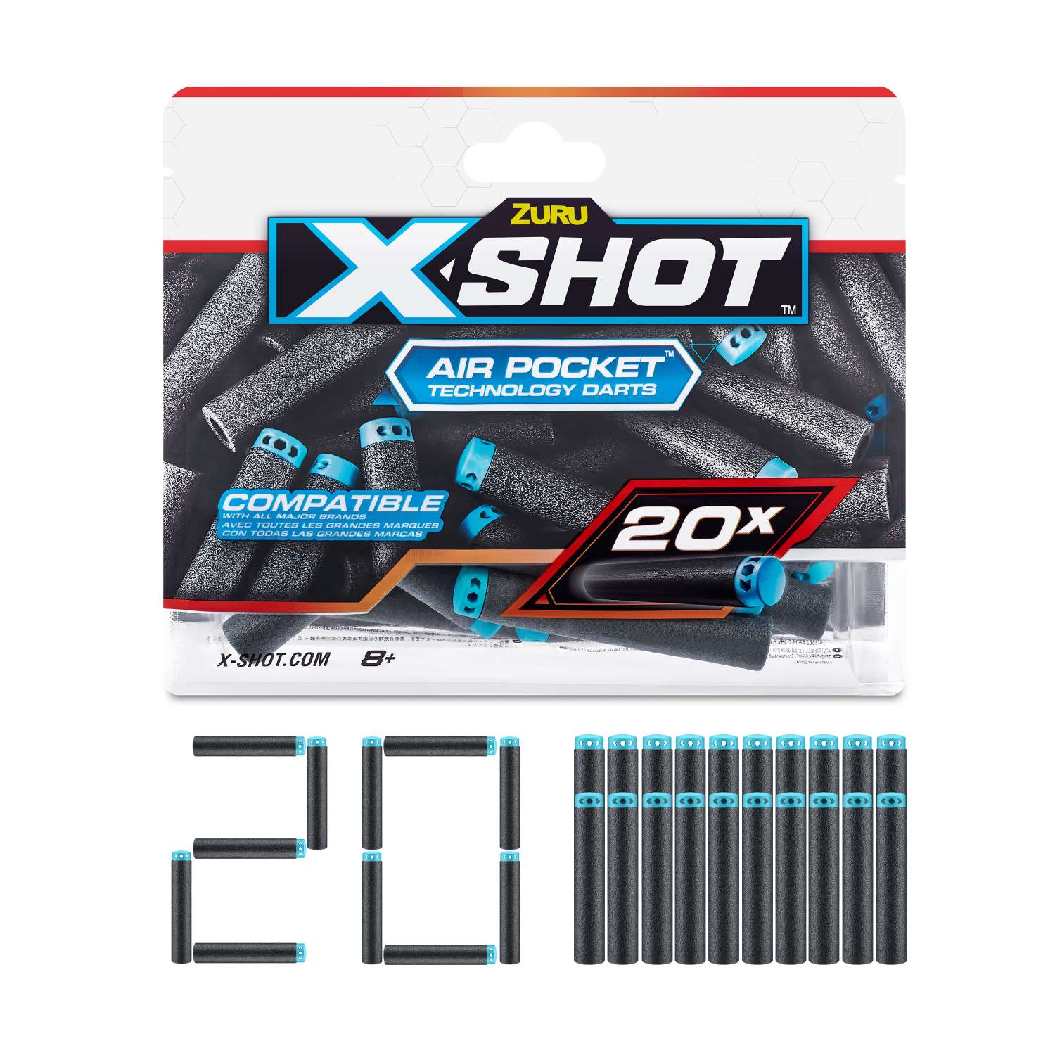 Набор стрел X-Shot Excel 20шт 36587 - фото 1