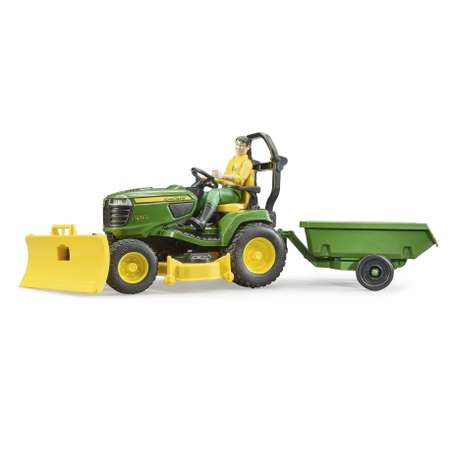 Автомобиль BRUDER 62104 Трактор John Deere с прицепом и фигуркой