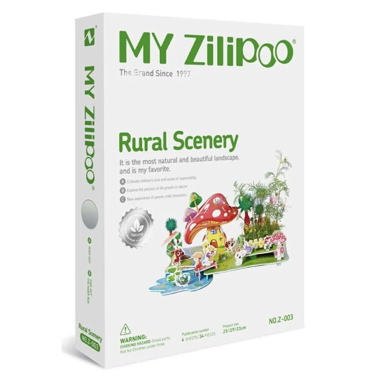Пазлы 3D ZILIPOO из пенокартона Сельский пейзаж - фото 1