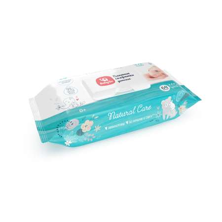 Салфетки влажные BabyGo Natural Care 64шт 10489