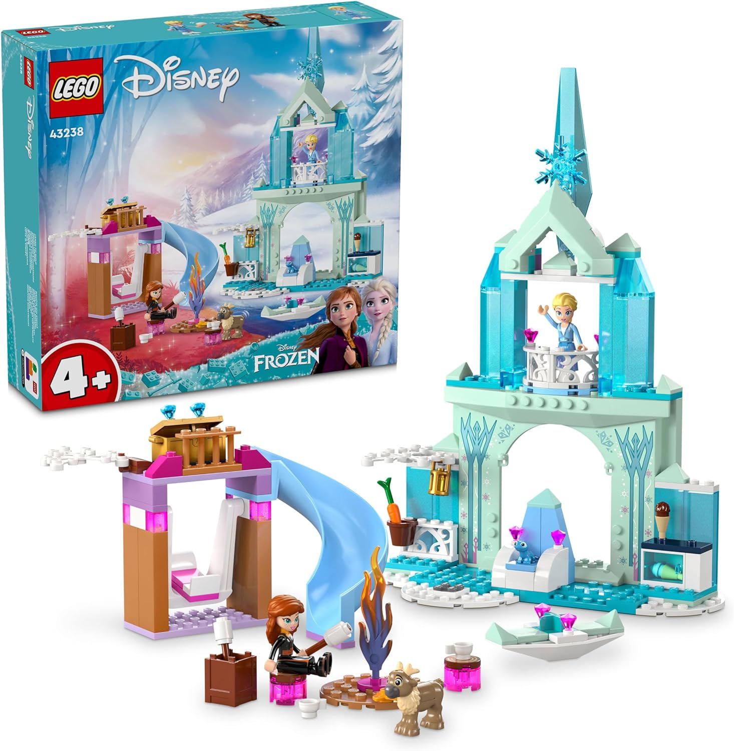 Конструктор LEGO Disney Princess Ледяной замок Эльзы 43238 купить по цене  4699 ₽ в интернет-магазине Детский мир