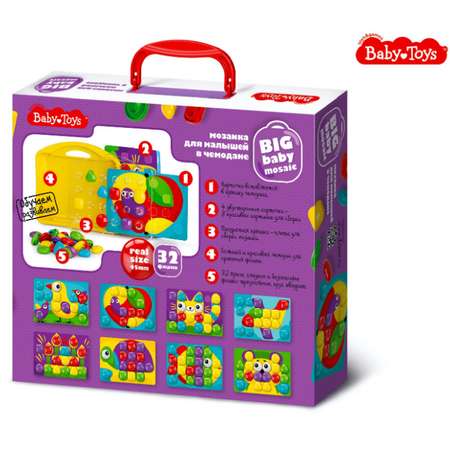 Мозаика Baby Toys для малышей Котик d4.5 32элемента 04105