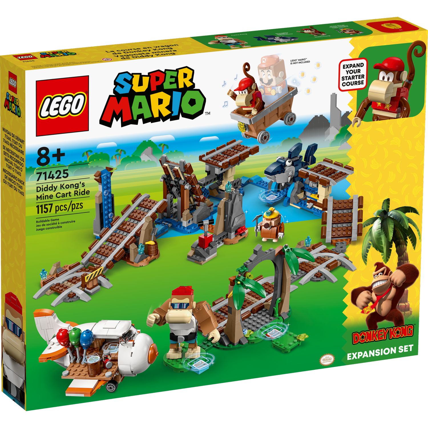 Конструктор LEGO Super Mario Diddy Kong's Mine Cart Ride Expansion Set 71425 - фото 1