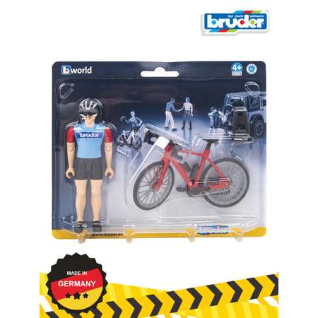 Фигурка BRUDER Велосипед с велосипедистом