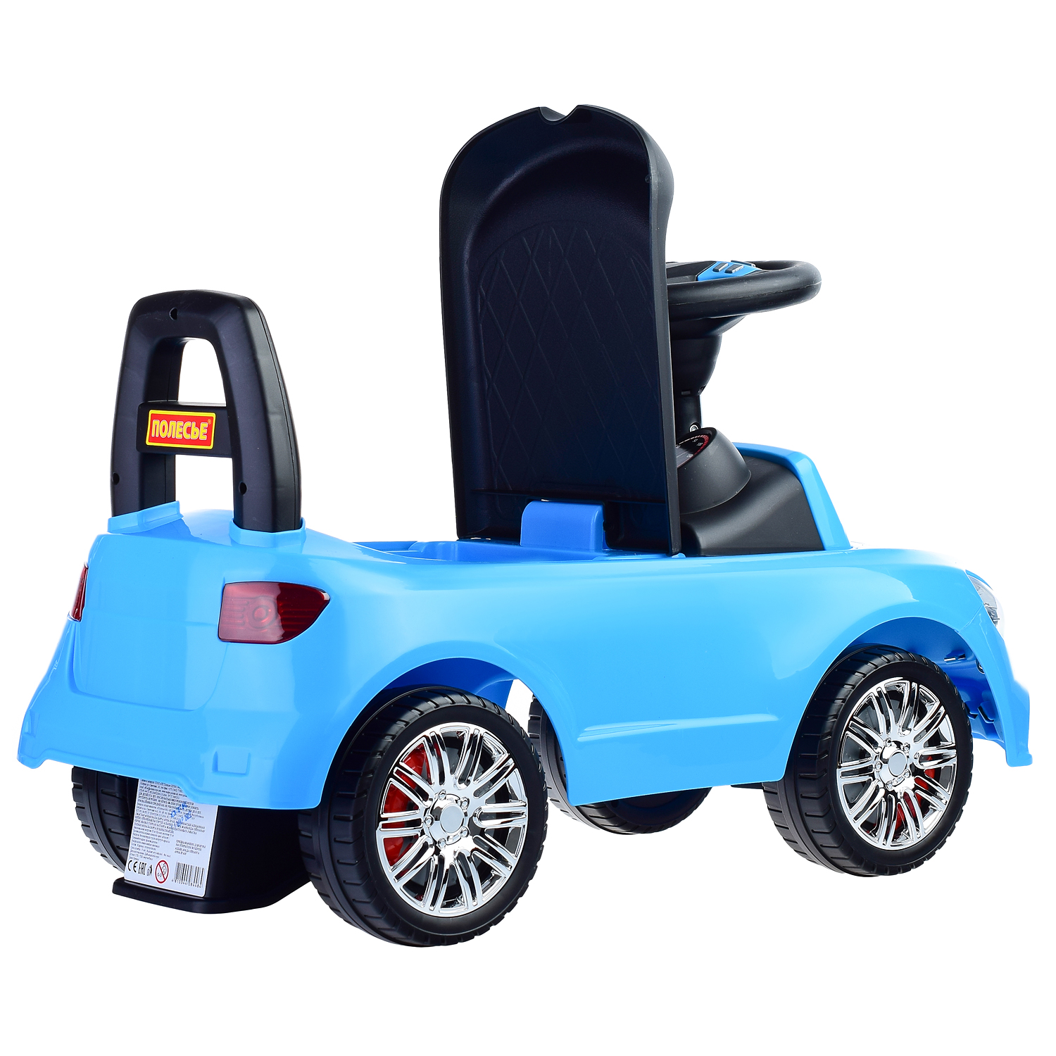 Каталка-толокар Полесье автомобиль SuperCar №3 со звуковым сигналом голубая - фото 3