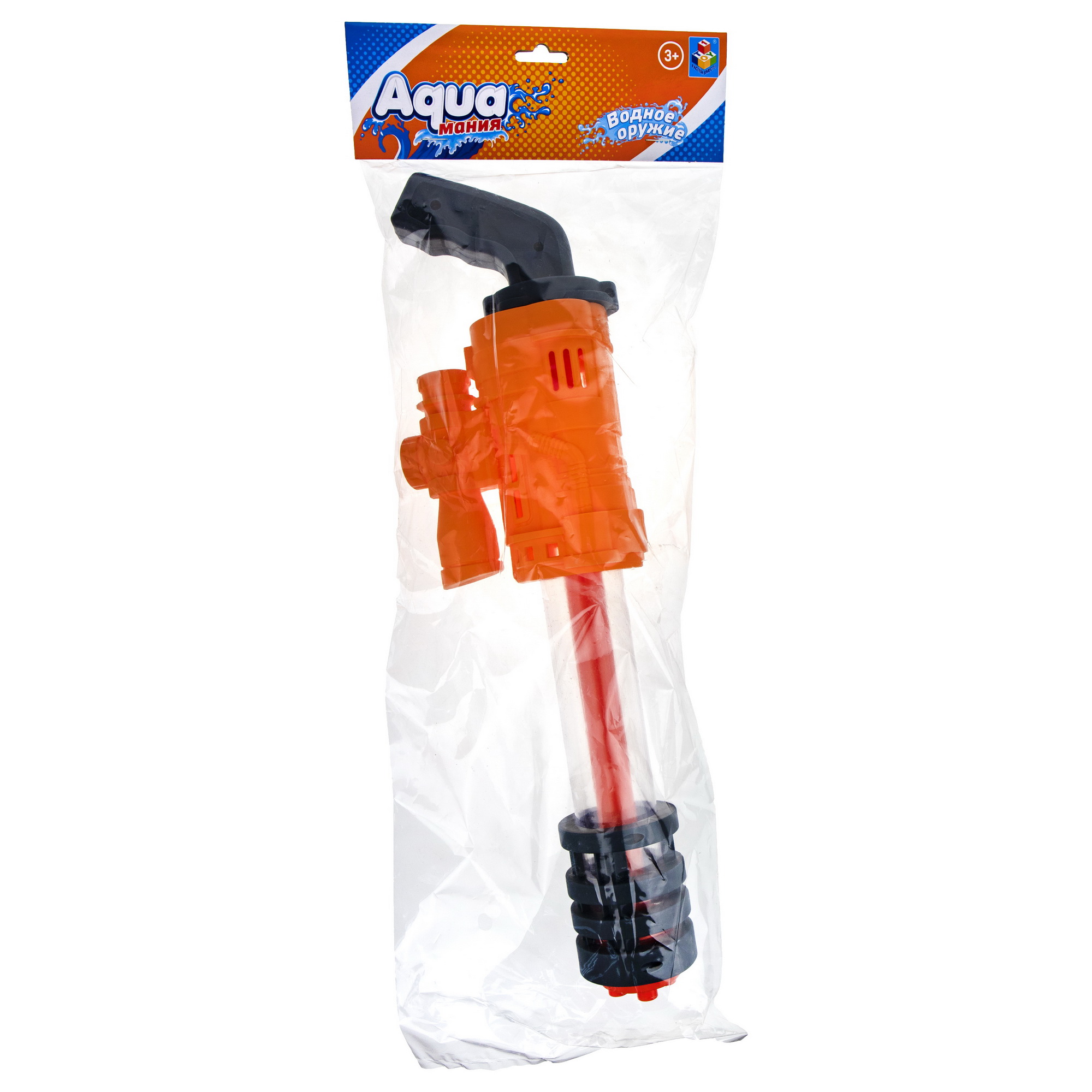 Водяной пистолет Аквамания 1TOY детское игрушечное оружие оранжевый - фото 3