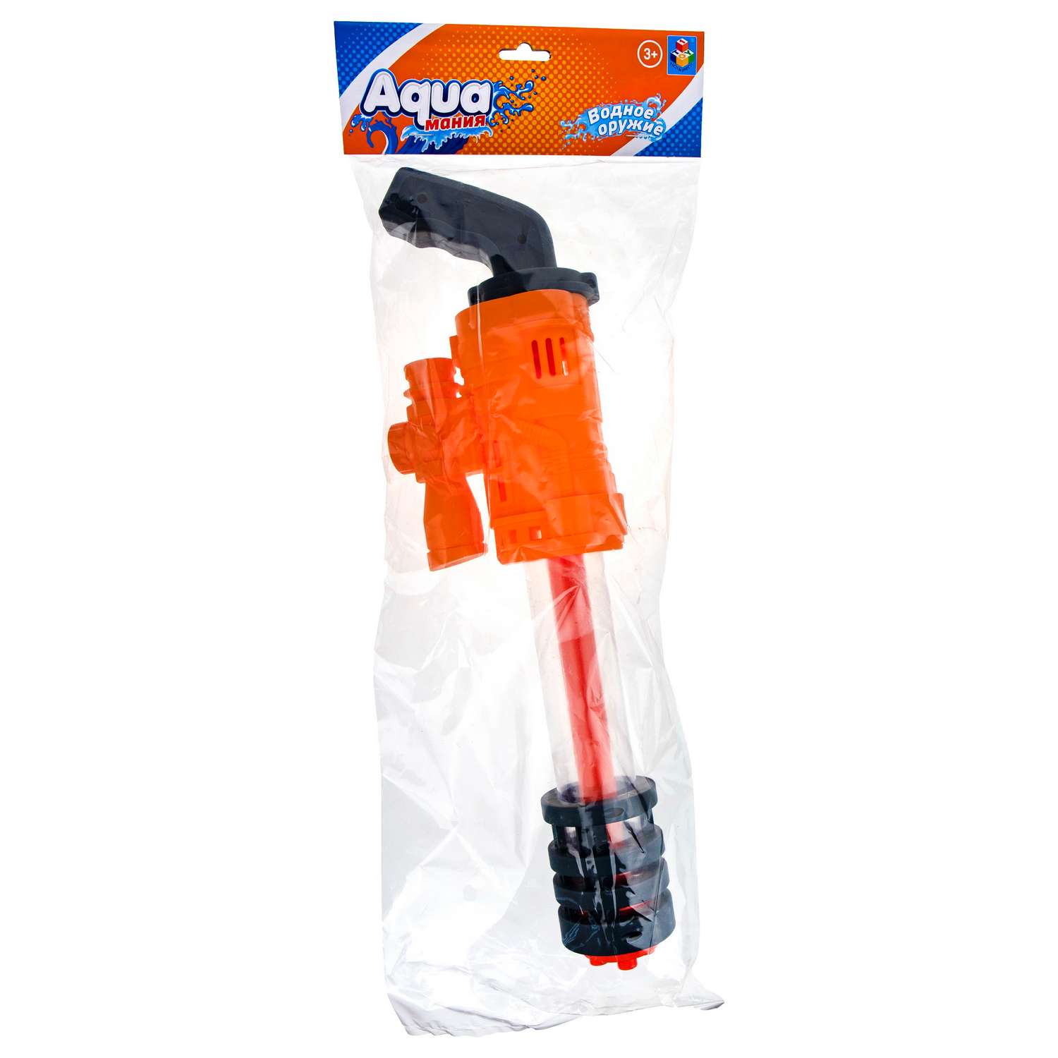 Водяной пистолет Аквамания 1TOY детское игрушечное оружие оранжевый - фото 3