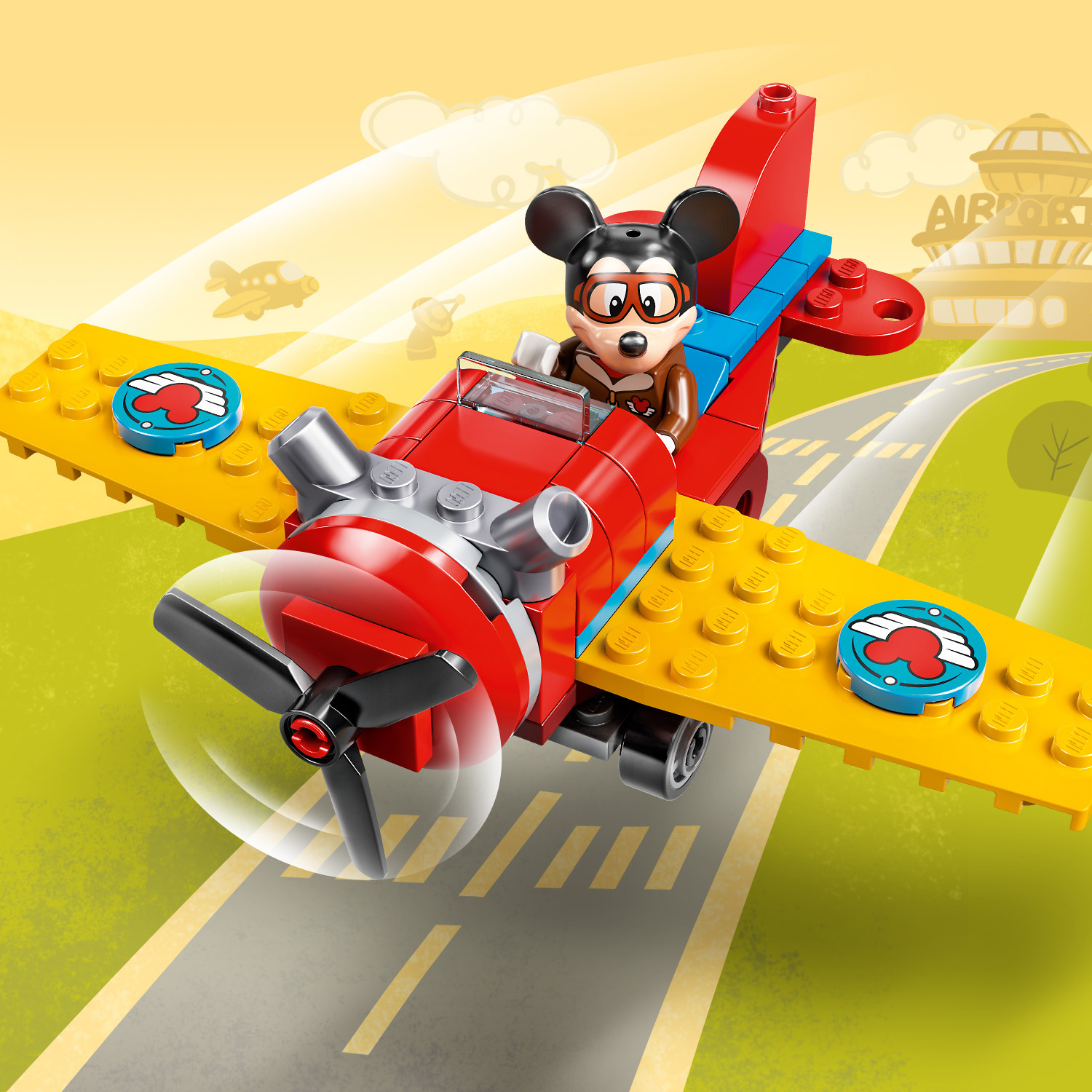 Конструктор LEGO Mickey and Friends Винтовой самолёт Микки блочный - фото 5