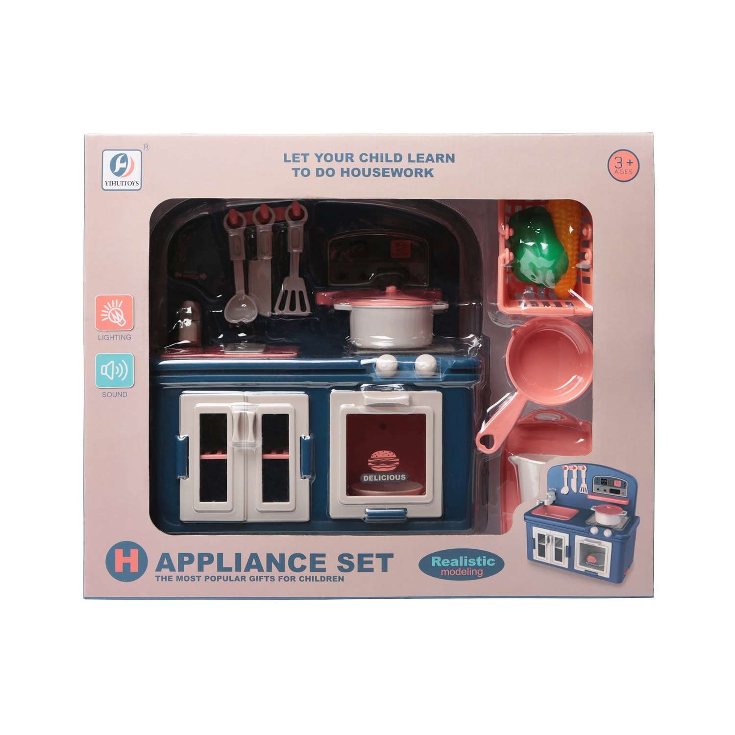 Игровой набор Кухня S+S игрушечная плита с духовкой на батарейках - фото 3