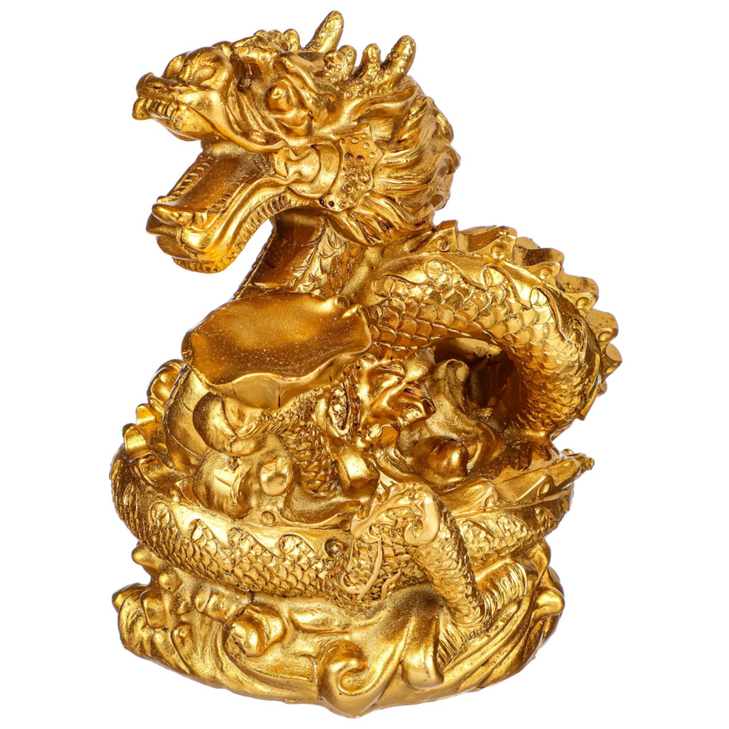Сувенир Сноубум Китайский дракон с эффектом состаренная бронза - фото 1