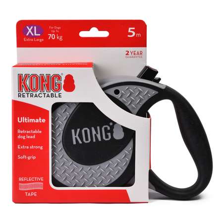 Рулетка KONG Ultimate серая лента 5м до 70кг