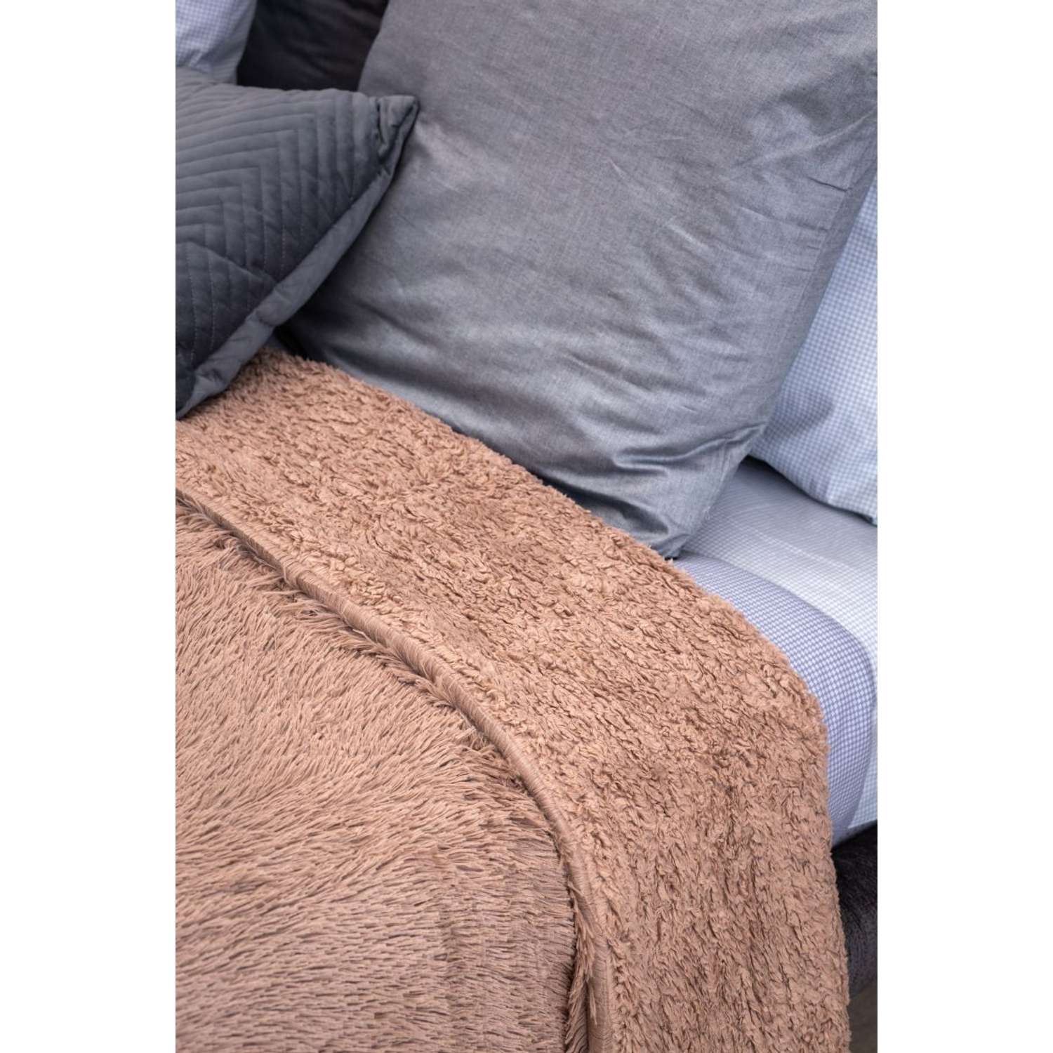 Плед Arya Home Collection Пушистый 200х220 Parison меховое на диван кровать - фото 4
