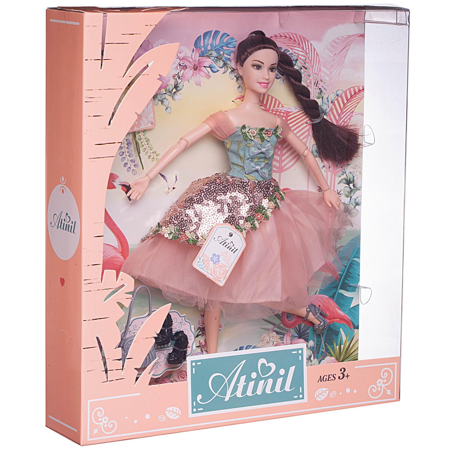 Кукла Junfa Atinil Солнечный день в платье с розовой юбкой и клатчем 28см WJ-22274/розовое - фото 3