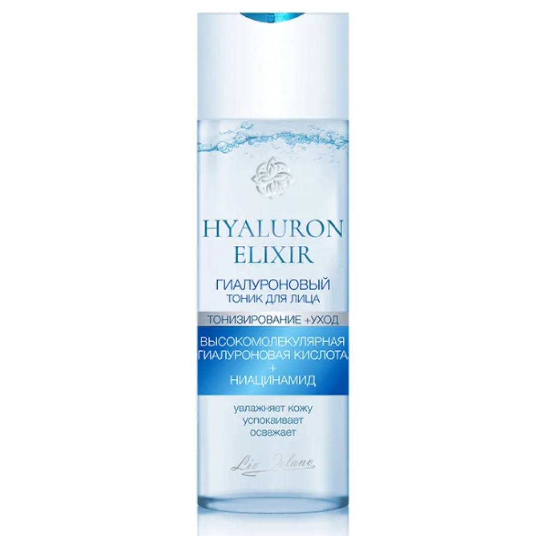 Тоник для лица LIV DELANO Hyaluron elixir Гиалуроновый 200 мл - фото 1