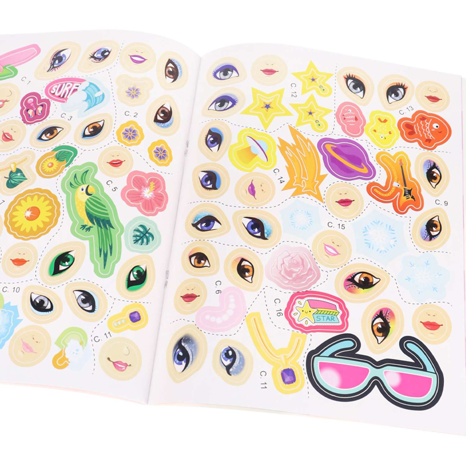 Развивающее пособие Bright Kids с наклейками Секреты стильного макияжа А4 8 листов - фото 2