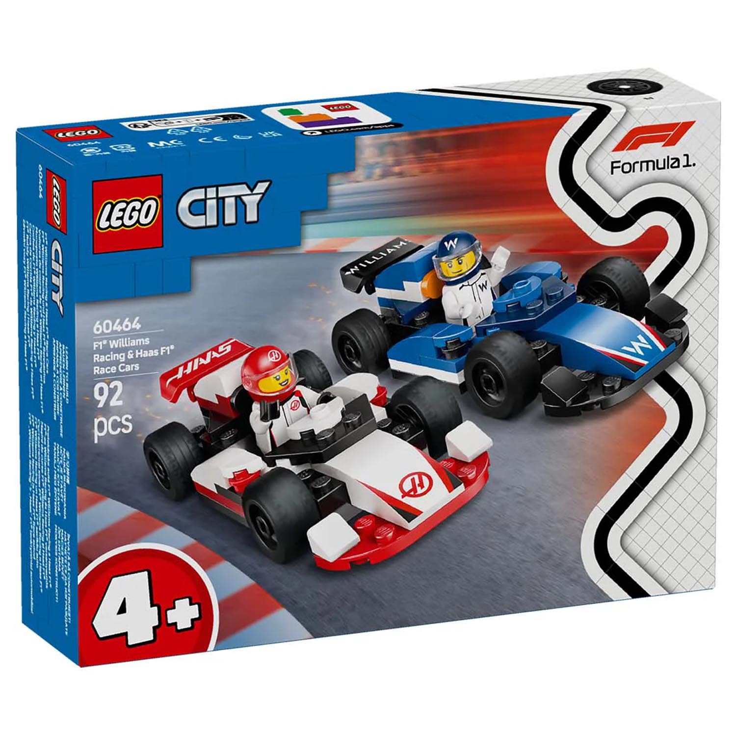 Конструктор детский LEGO City Машины F1 Williams Racing и Haas - фото 8