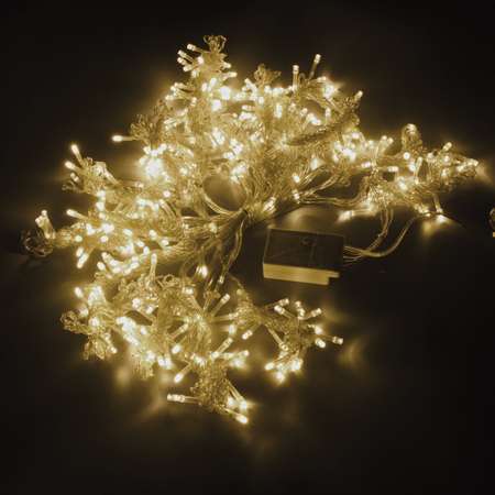 Электрогирлянда Золотая сказка светодиодная новогодняя Занавес на окно 3х2 м белый
