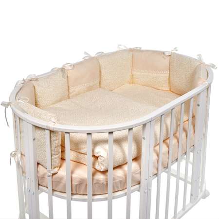 Комплект в овальную кроватку Sweet Baby Aria 5предметов Beige Бежевый