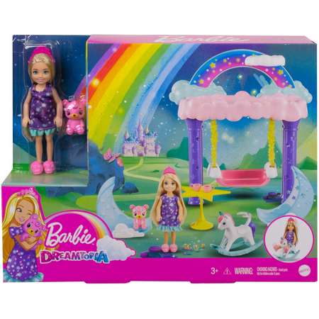 Набор Barbie Вечеринка с ночевкой Челси с питомцем и аксессуарами GTF50