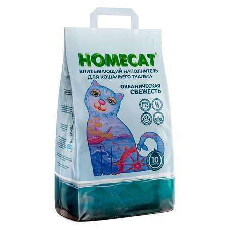 Наполнитель HOMECAT 10 л комкующийся, минеральный