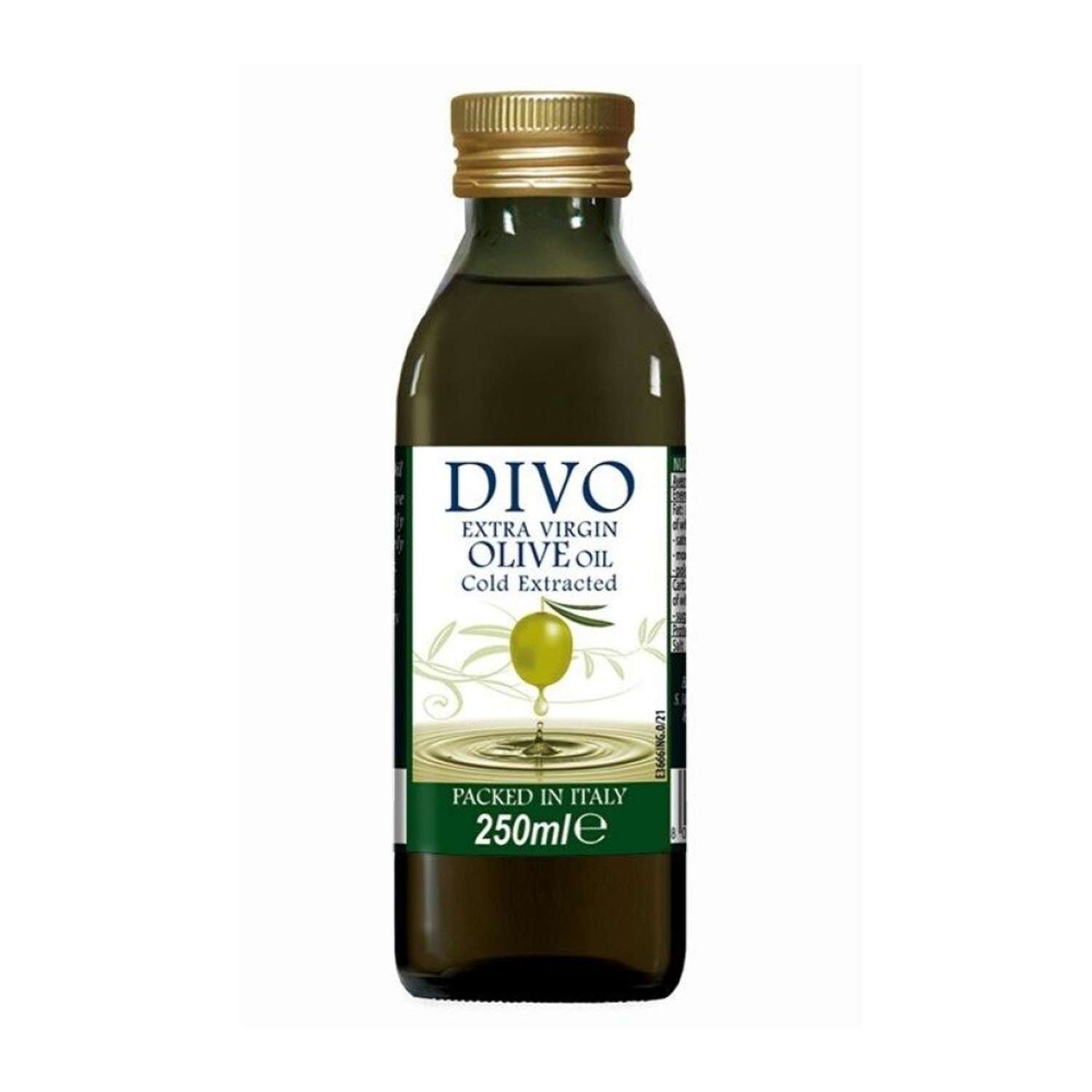 Масло оливковое DIVO Extra Virgin 0.25 л стеклянная бутылка - фото 1