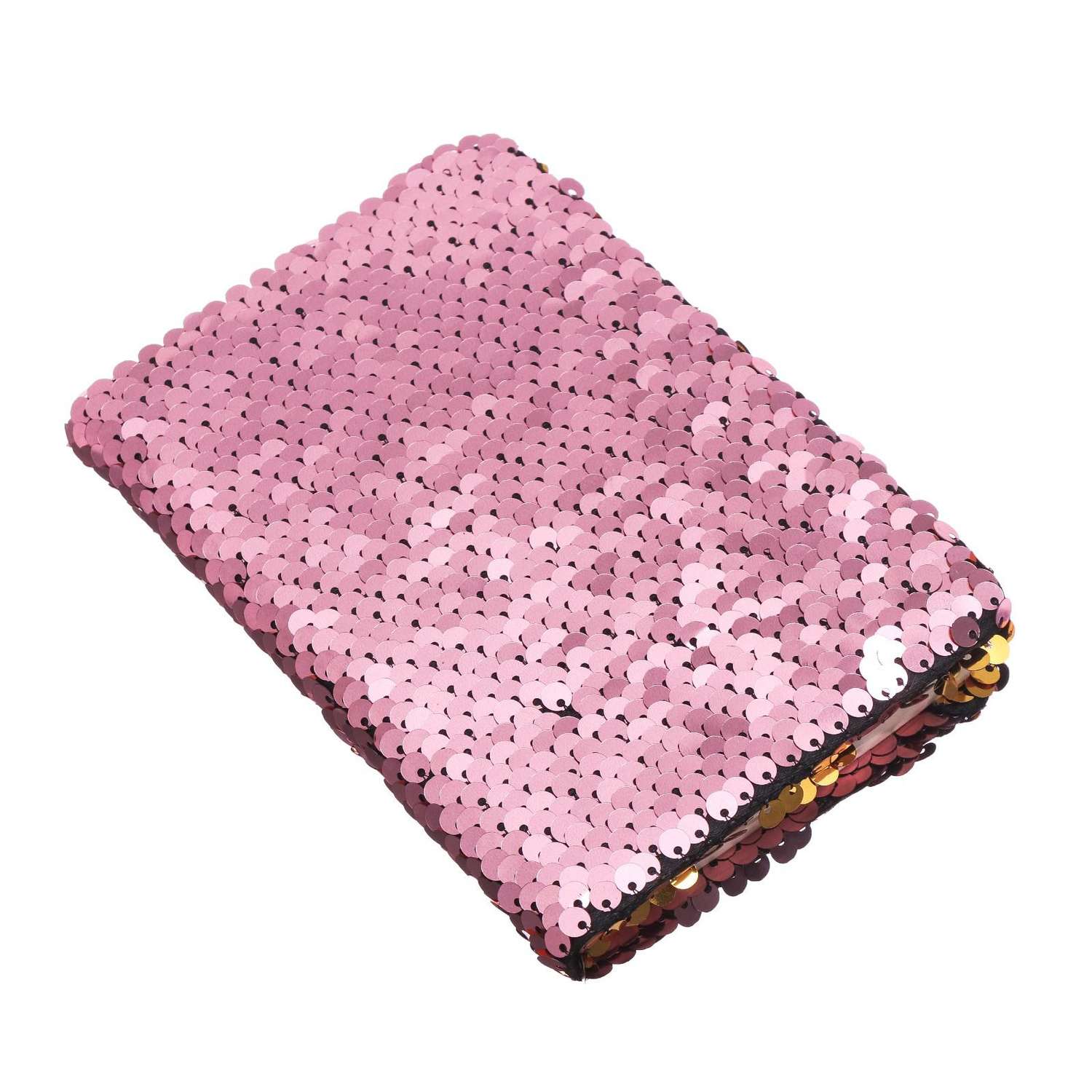 Записная книжка Sima-Land подарочная формат А6 80 листов линия Пайетки двухцветные розово золотистые - фото 2