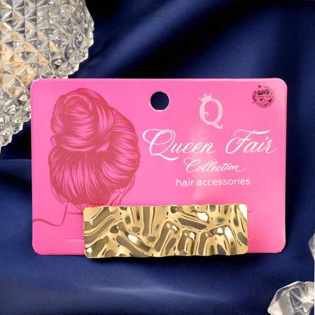 Зажим для волос Queen fair «Либерти» прямой золото