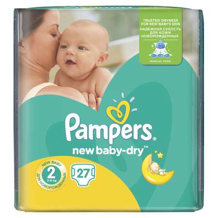 Подгузники Pampers New Baby-Dry 27 шт. 2 3-6 кг