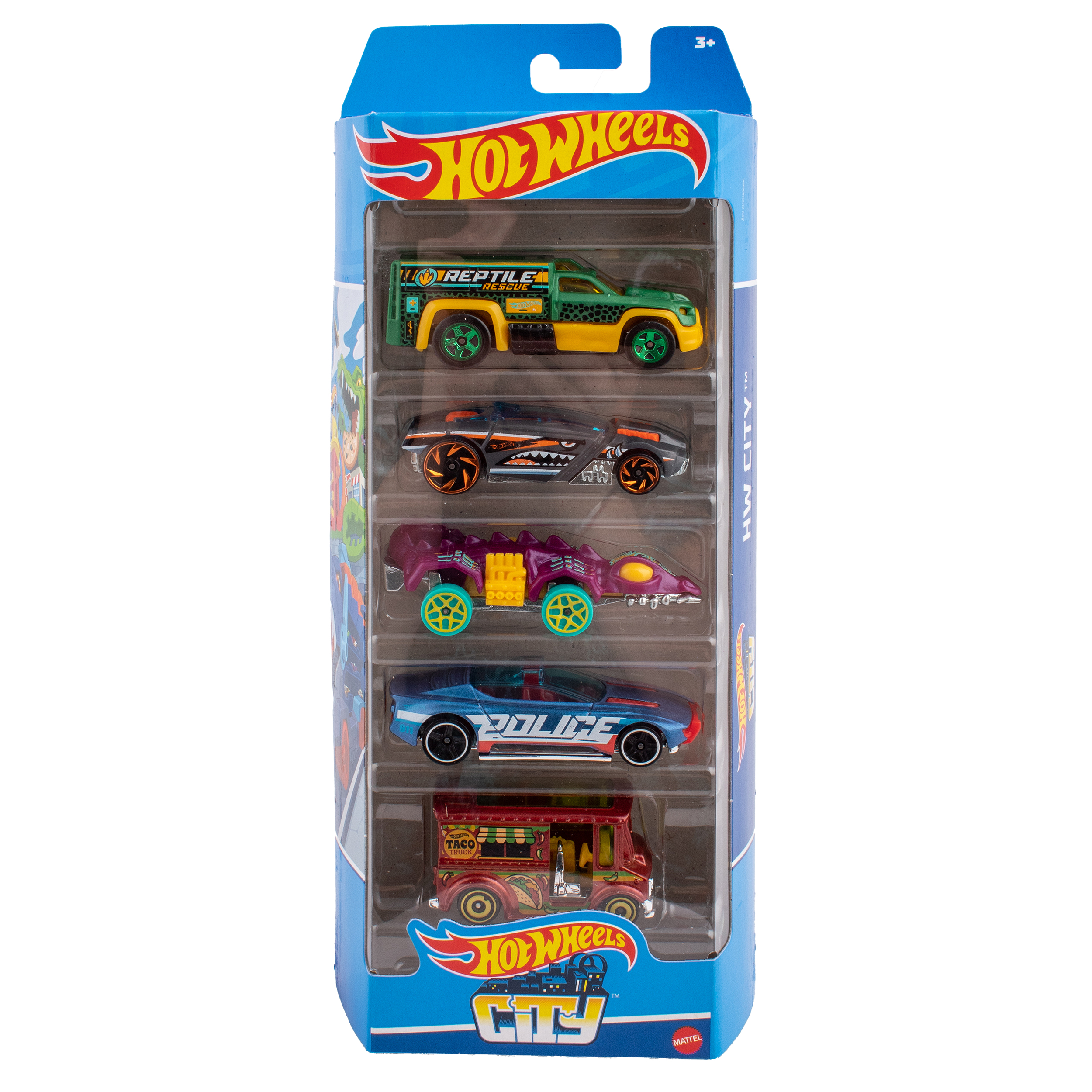 Набор Mattel Hot Wheels из 5 машинок HW City 1806(HTV39) - фото 1