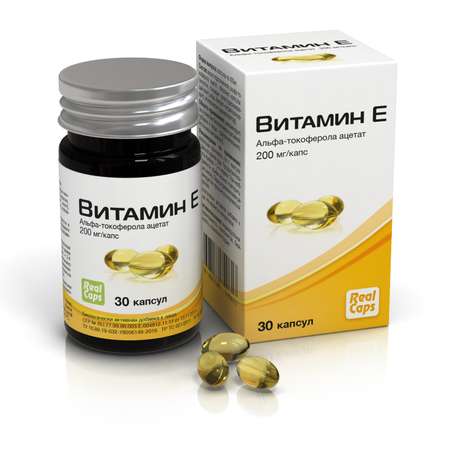 Биологически активная добавка Real Caps Витамин Е 30капсул