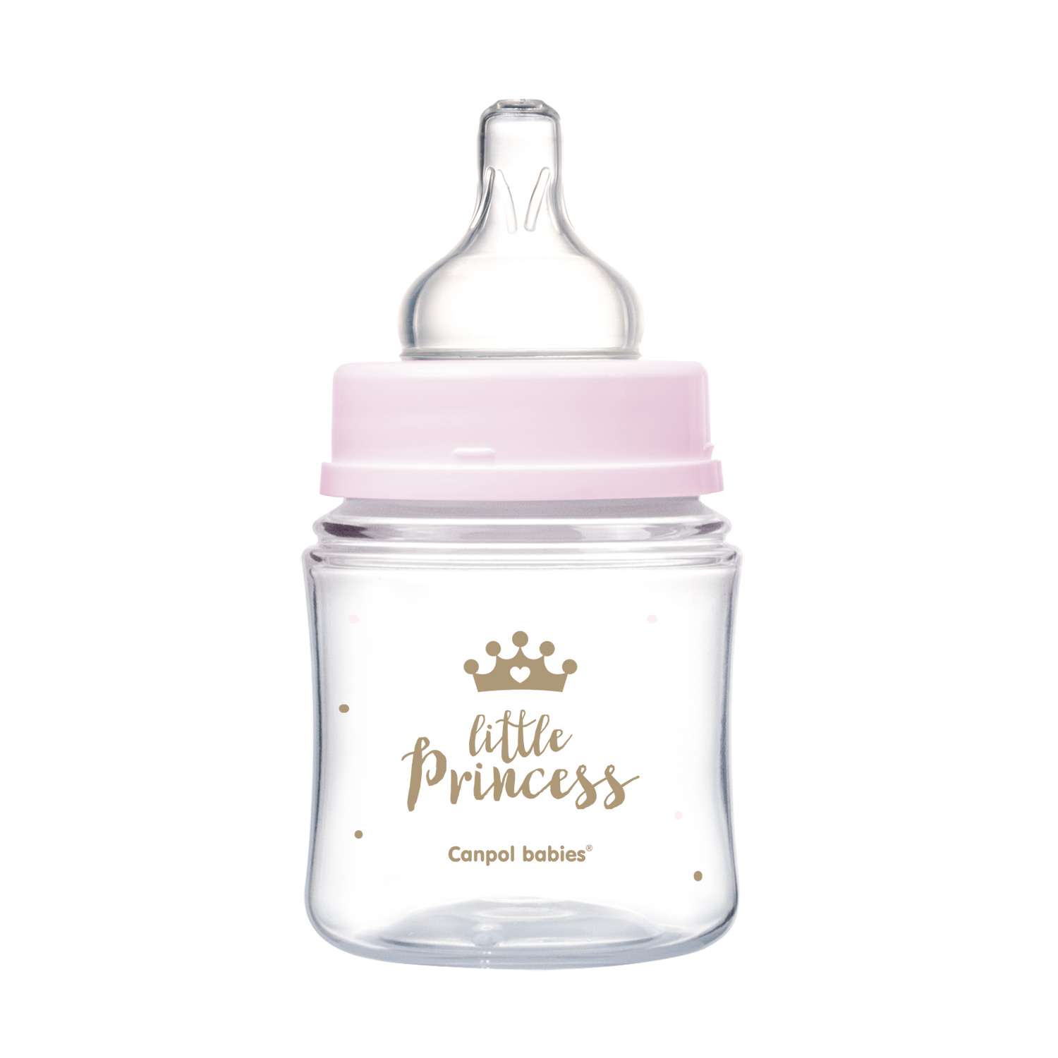 Бутылочка для кормления Canpol Babies EasyStart Royal Baby PP с широким горлышком 120мл с 0месяцев Розовый - фото 2