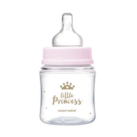 Бутылочка для кормления Canpol Babies EasyStart Royal Baby PP с широким горлышком 120мл с 0месяцев Розовый