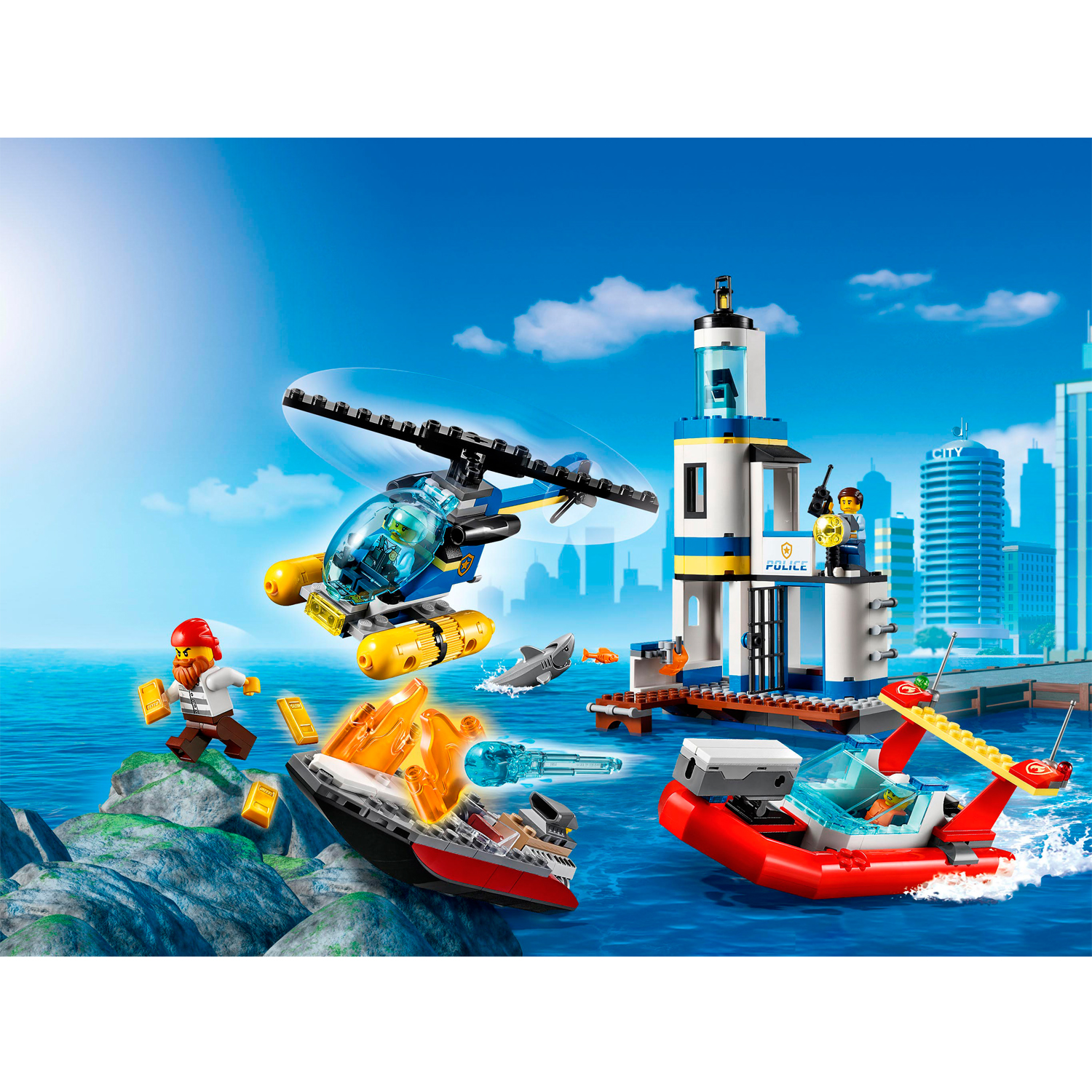 Конструктор детский LEGO City Операция полиции и пожарных 60308 - фото 4