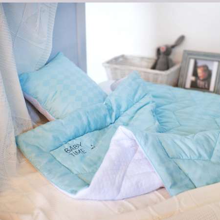 Одеяло-плед BelPol Комфортер ( одеяло без пододеяльника) цвет белый бирюза 110х140