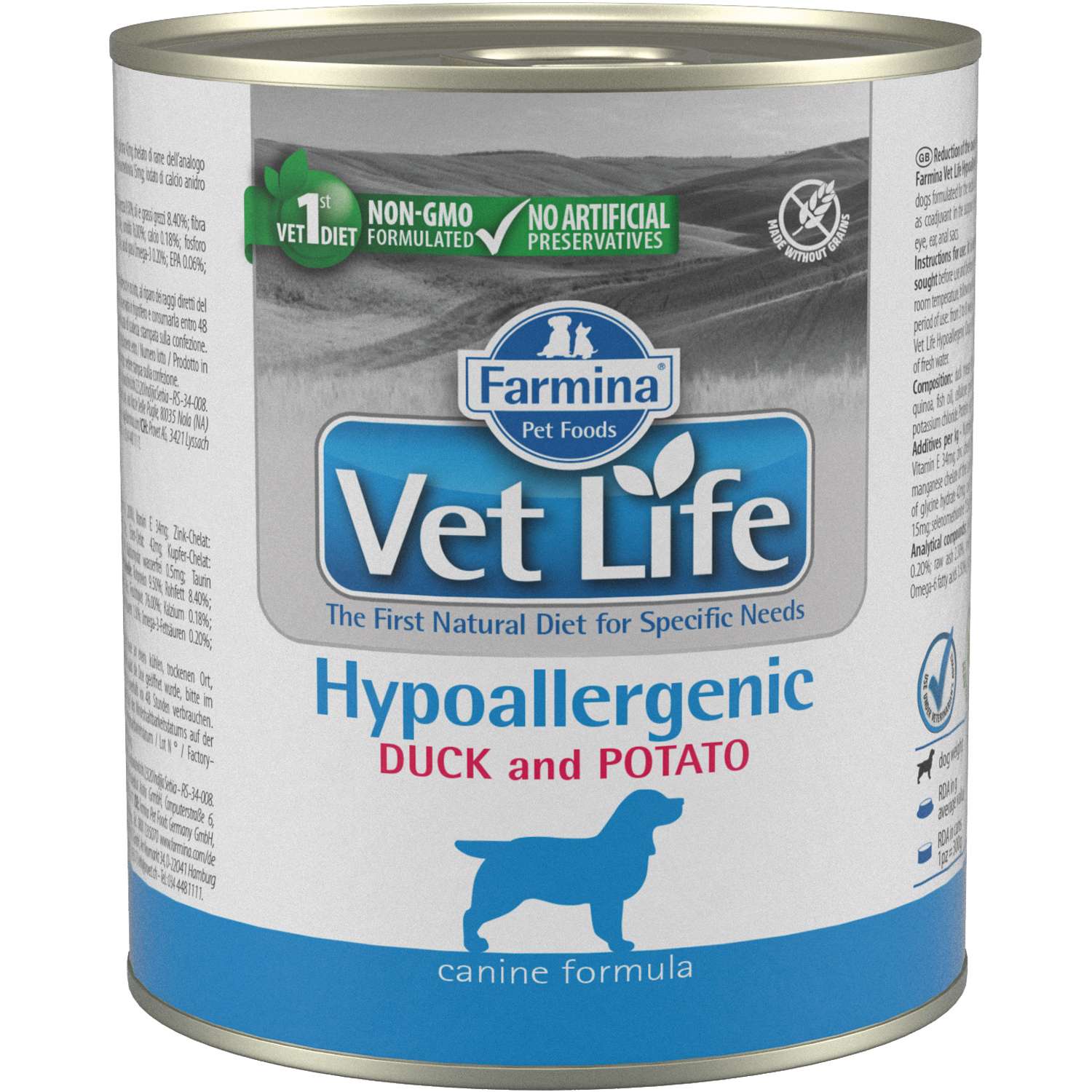 Корм для собак Farmina VetLife гипоаллергенный утка с картофелем 300г - фото 1
