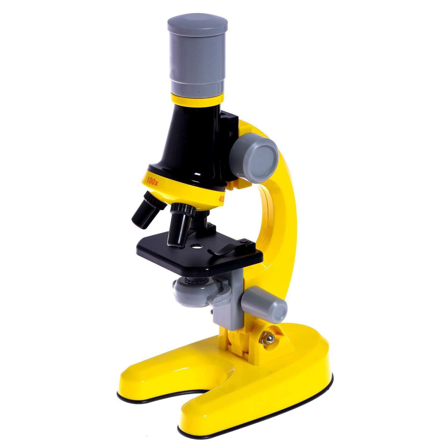 Микроскоп Sima-Land детский «Юный ботаник» кратность х100 х400 х1200 желтый подсветка - фото 2