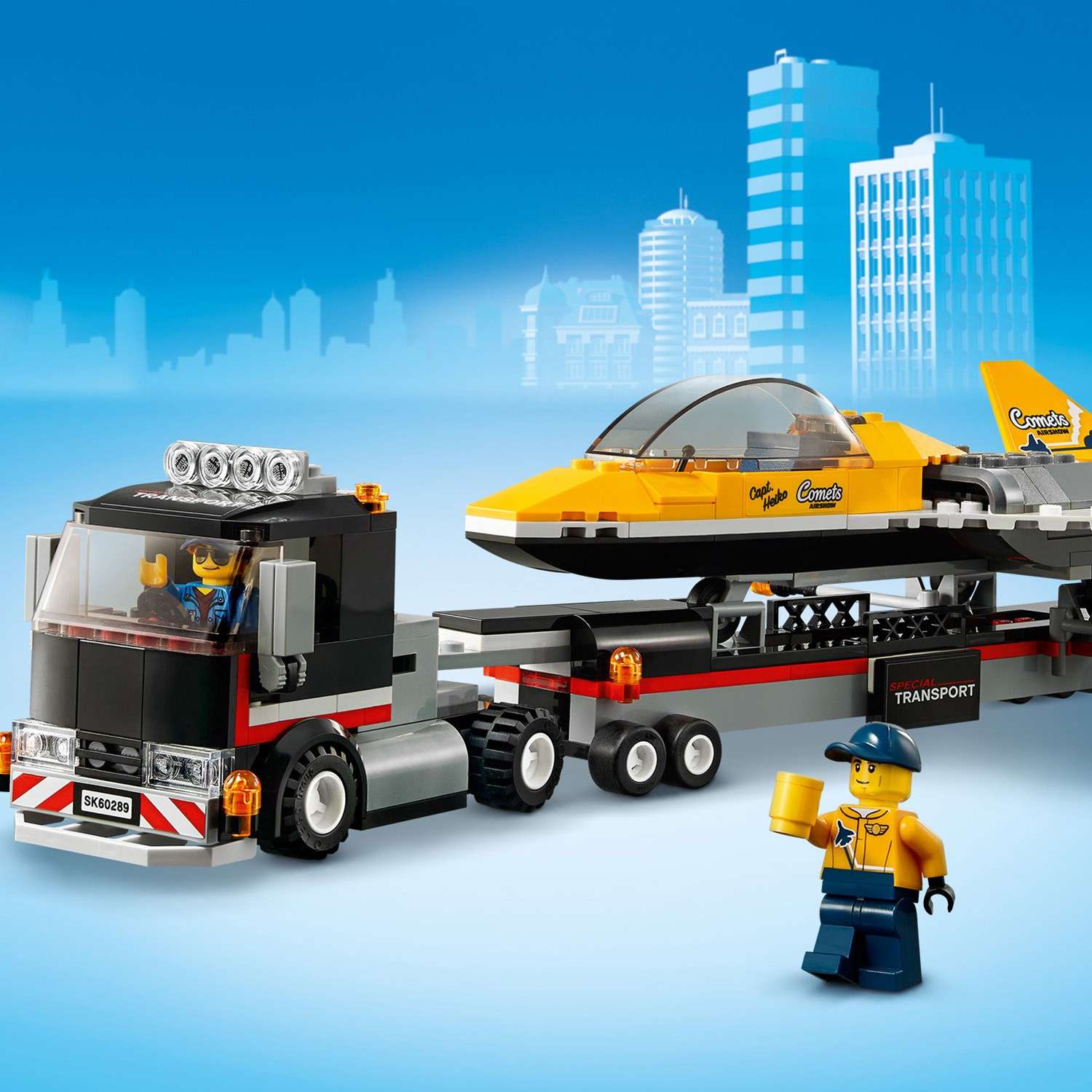 Конструктор LEGO City Great Vehicles Транспортировка самолёта на авиашоу 60289 - фото 10