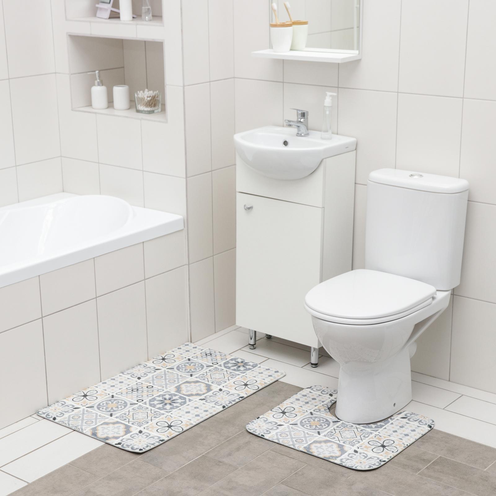 Набор ковриков SAVANNA для ванной и туалета SAVANNA «Мозаика» 2 шт: 50×80 см 40×50 см - фото 2