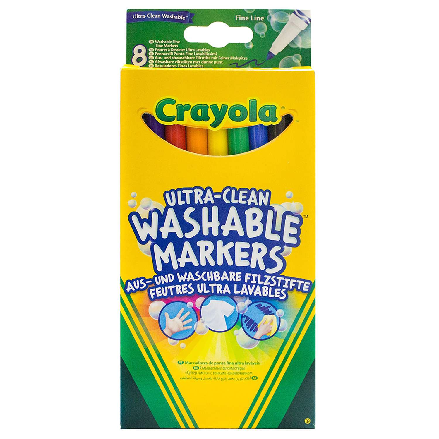 Фломастеры смываемые Crayola 8 шт - фото 1