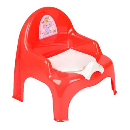 Горшок детский elfplast стульчик красный
