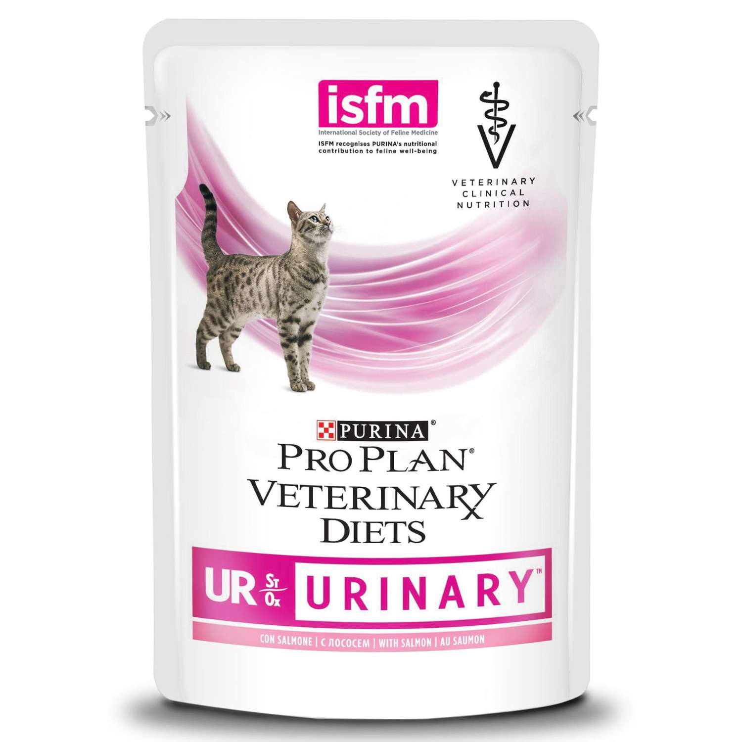 Корм для кошек Purina Pro Plan Veterinary diets UR St/Ox при болезни нижних отделов мочевыводящих путей лосось пауч 85г - фото 1