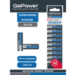 Батарейка 10шт GoPower Батарейка GoPower LR6 AA BL10 Alkaline 1.5V