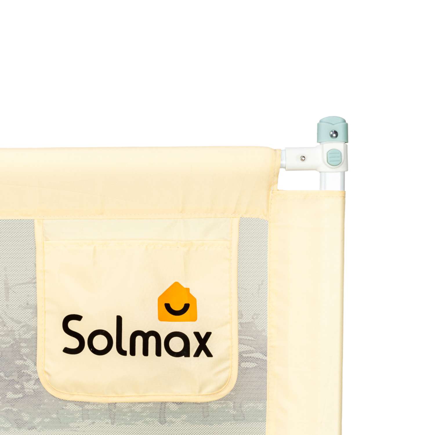 Защитный барьер для кровати Solmax ограничитель бортик для новорожденных 200 см бежевый - фото 5