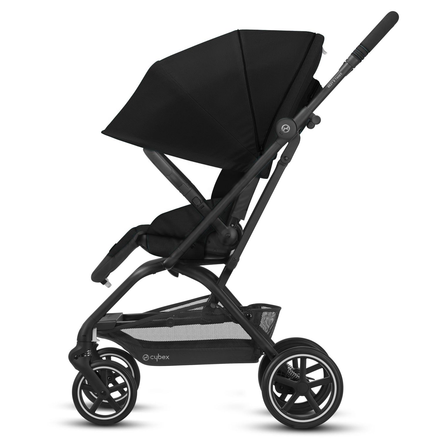 Коляска Cybex Eezy S Twist+ 2 BLK с дождевиком и бампером Deep Black - фото 4