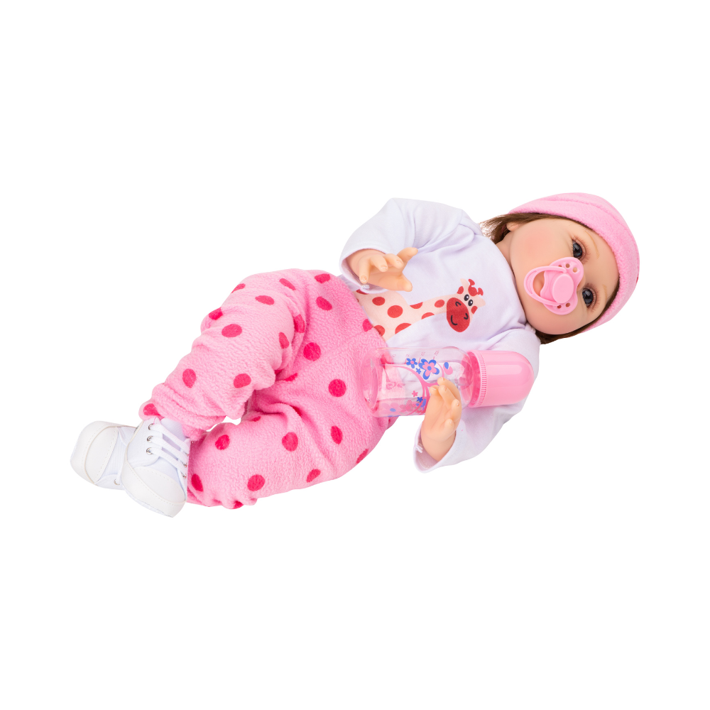 Кукла Пупс Реборн NRAVIZA Детям мягконабивная 55 см с одеждой и аксессуарами NR0096 - фото 22