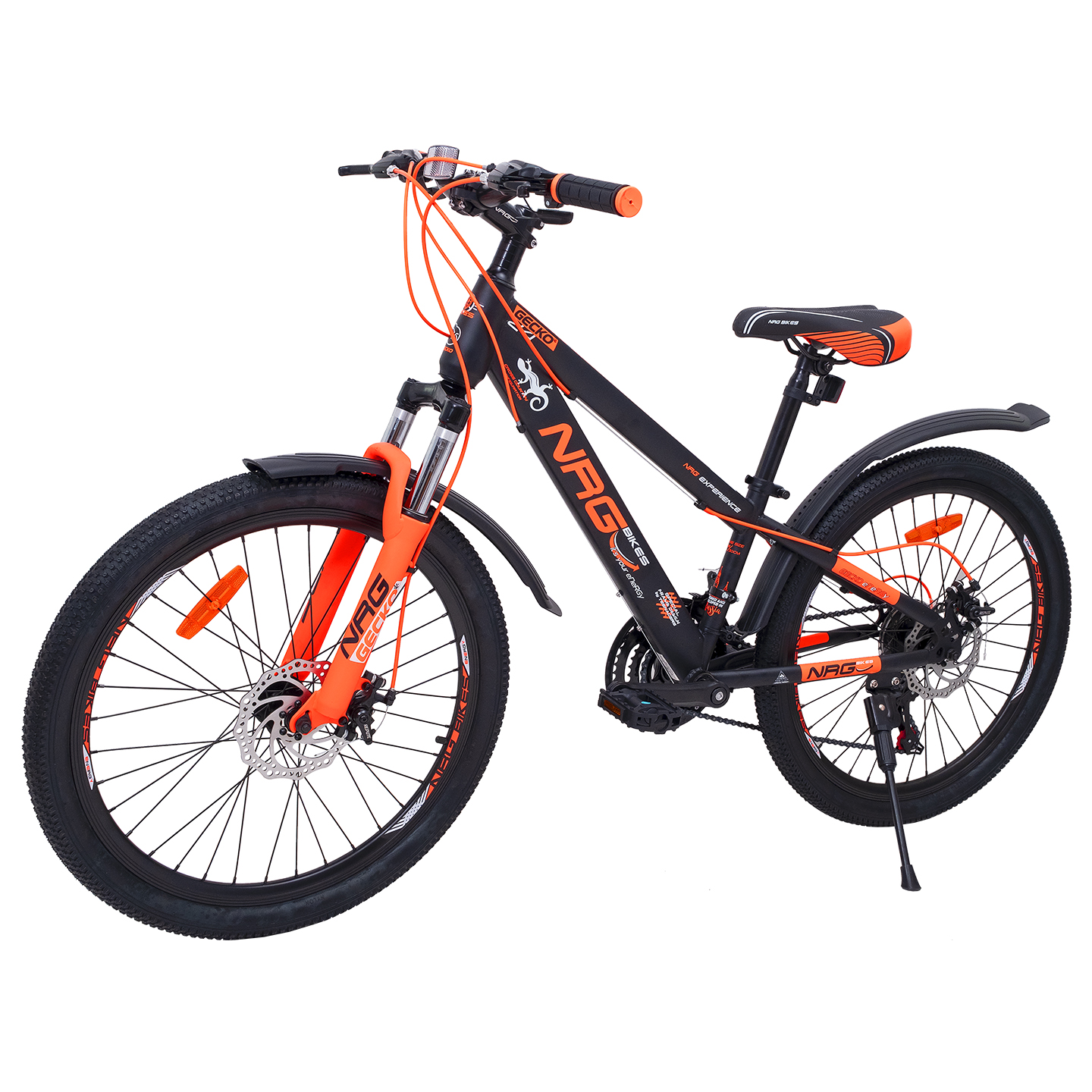 Велосипед NRG BIKES GECKO 24 black-orange-white - фото 11