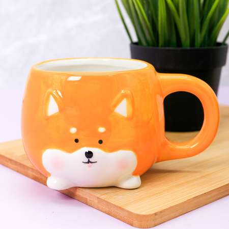 Кружка керамическая iLikeGift Corgi orange